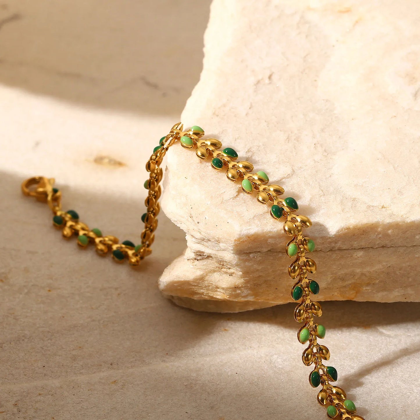 Olive Leaf Oil Dripped Bracelet