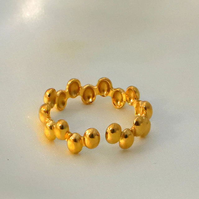 French Small Gold Beanie Ring