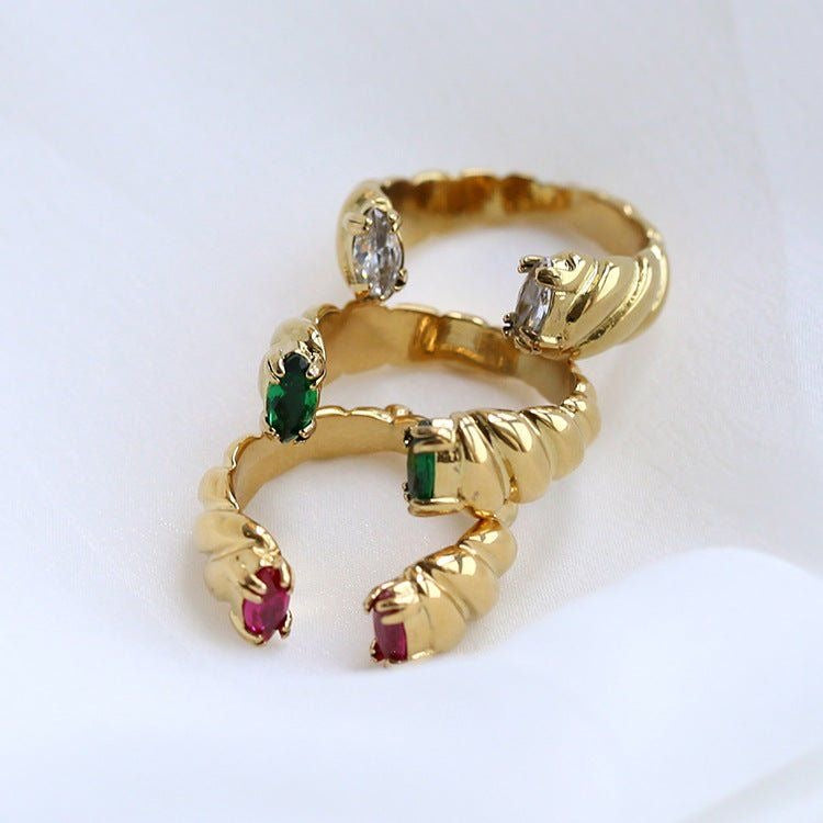 Gemstone Open Ring