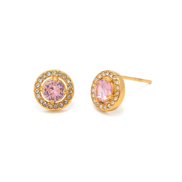 Blush Pink Crystal Studs