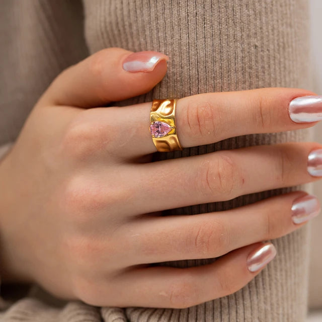 Dripping Gold Ring