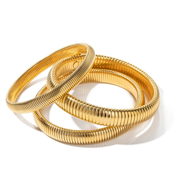 Gold Coil Snake Bracelet