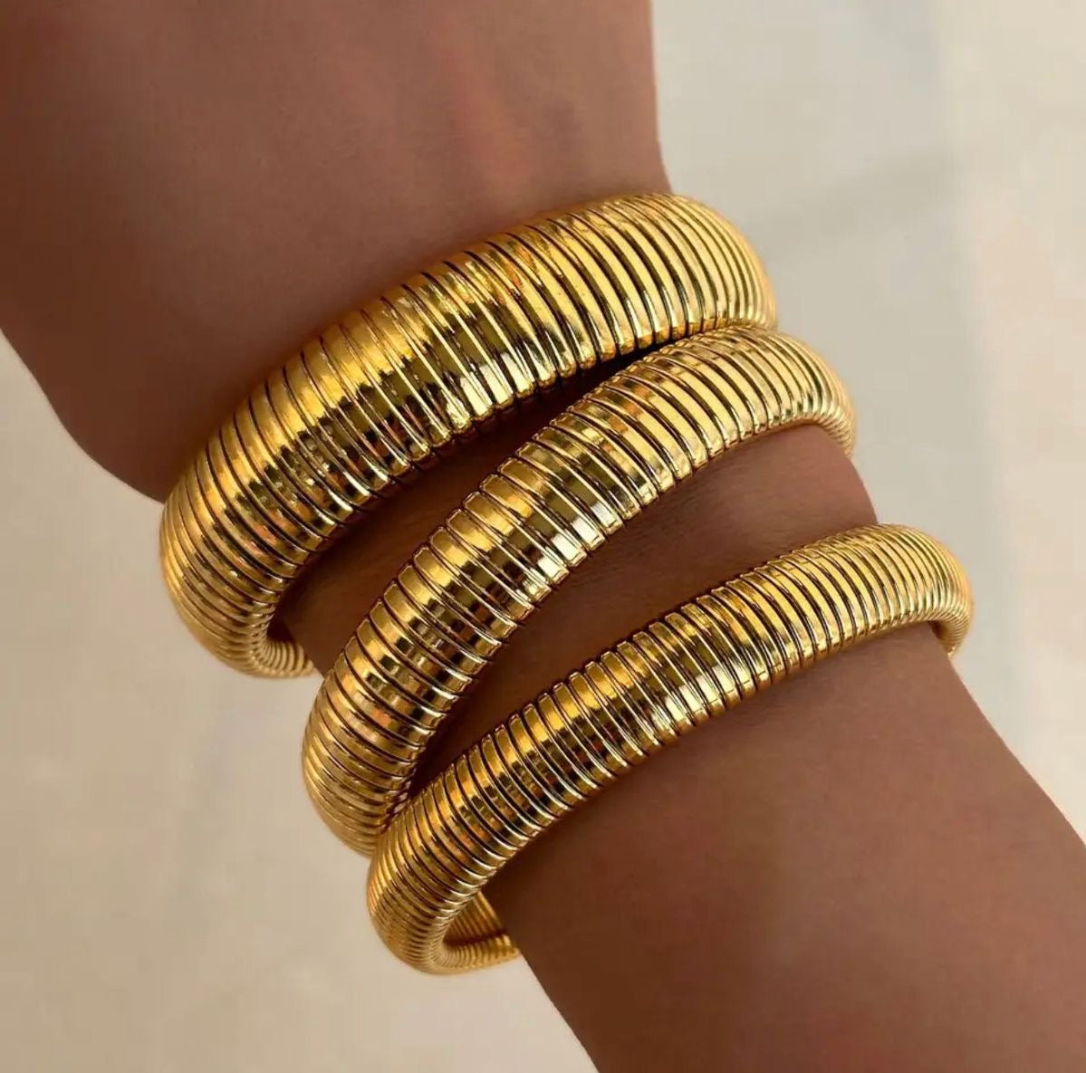 Gold Coil Snake Bracelet