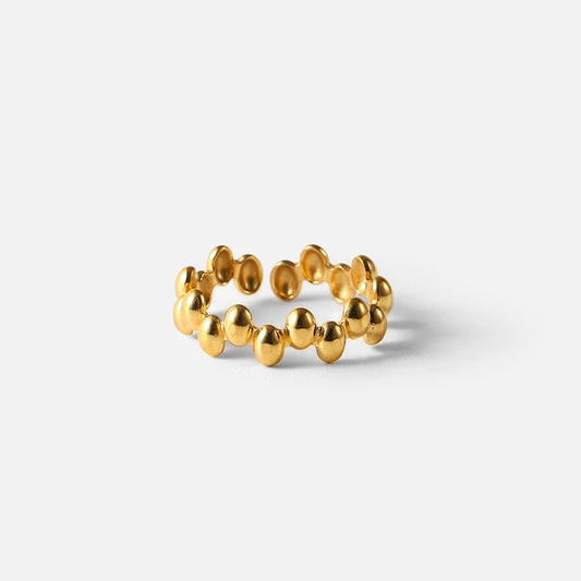 French Small Gold Beanie Ring