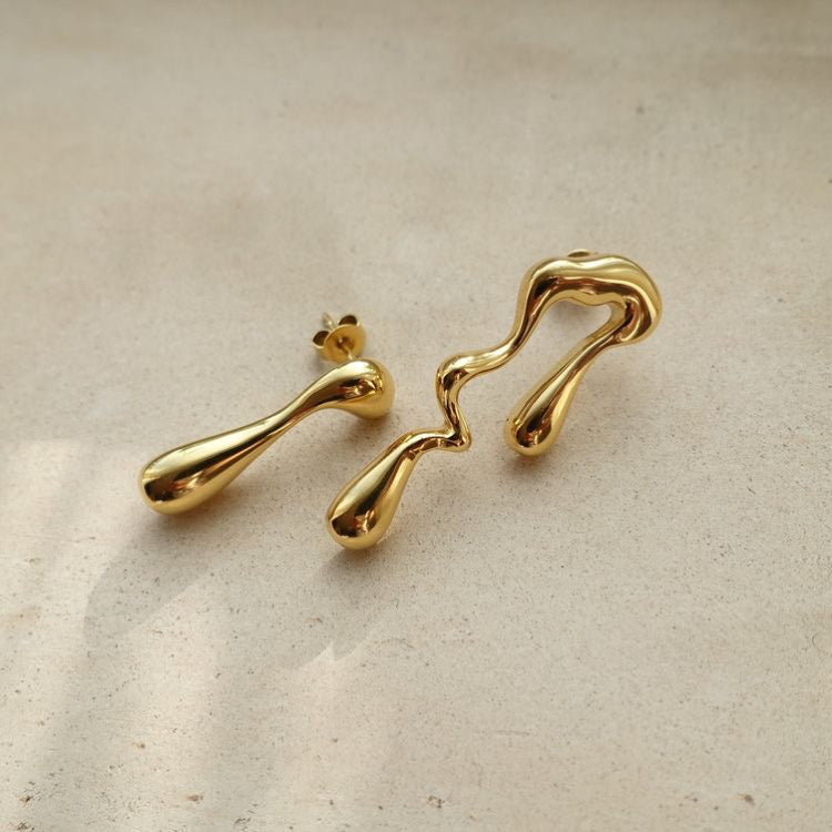 Melted Gold Earrings