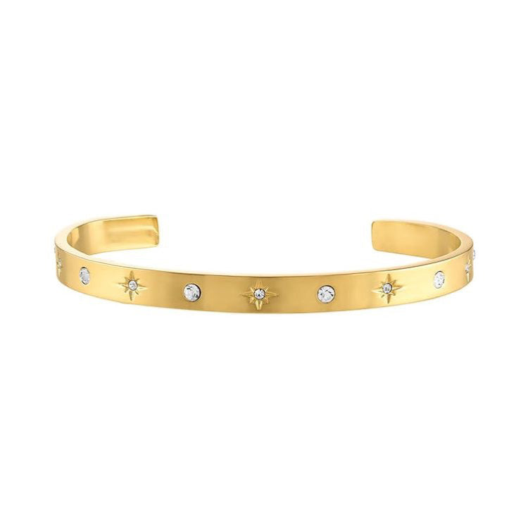 Gold North Starburst Cuff Bracelet.