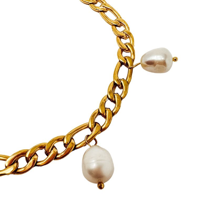 Charlie Pearl Charm Bracelet