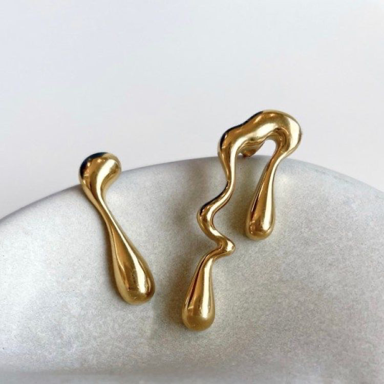 Melted Gold Earrings