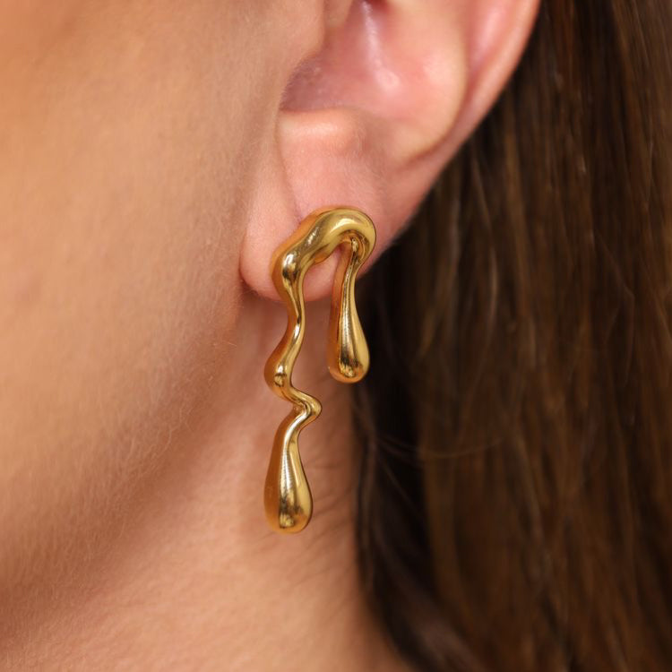 Melted Gold Earrings