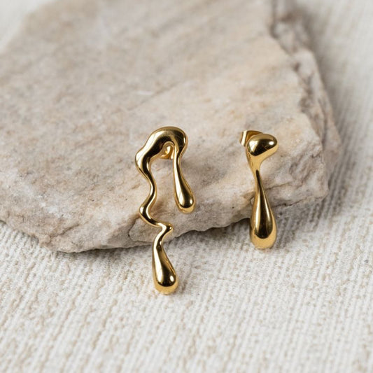 Melted Gold Earrings