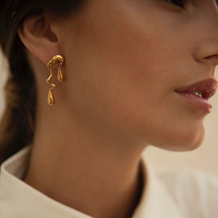 Melted Gold Earrings