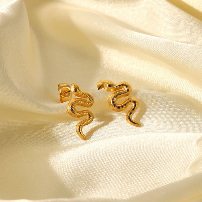 Snake Retro Women's Stainless Steel Stud Earrings