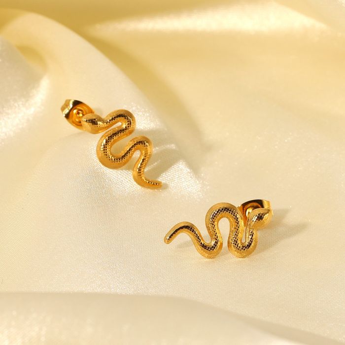 Snake Retro Women's Stainless Steel Stud Earrings