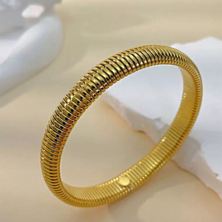 Gold Coil Snake Bracelet