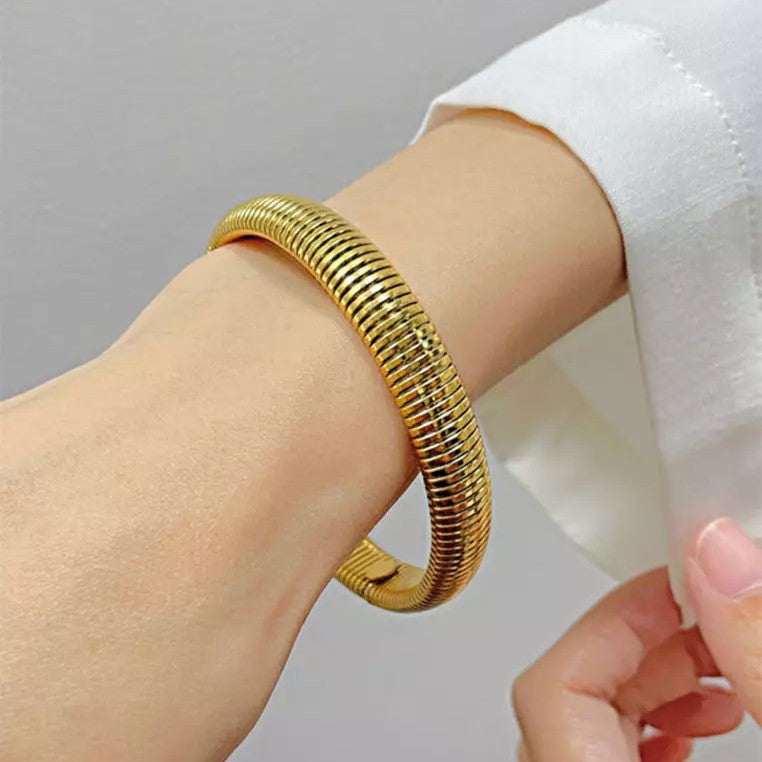 Gold Coil Snake Bracelet